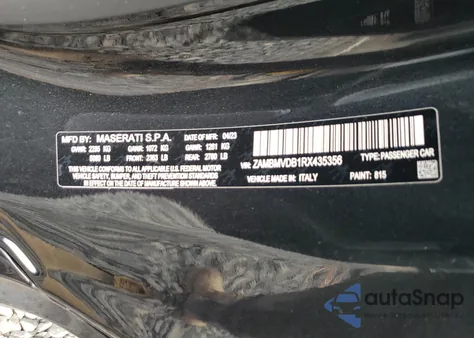 2024 Maserati Granturismo Trofeo z USA, uszkodzony, nr VIN ZAMBMVDB1RX435356